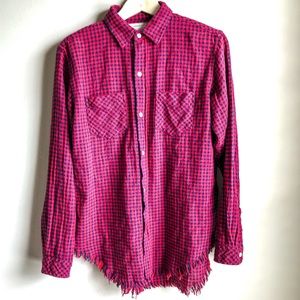Current/Elliot Womens Size 1 Red Flannel Shirt